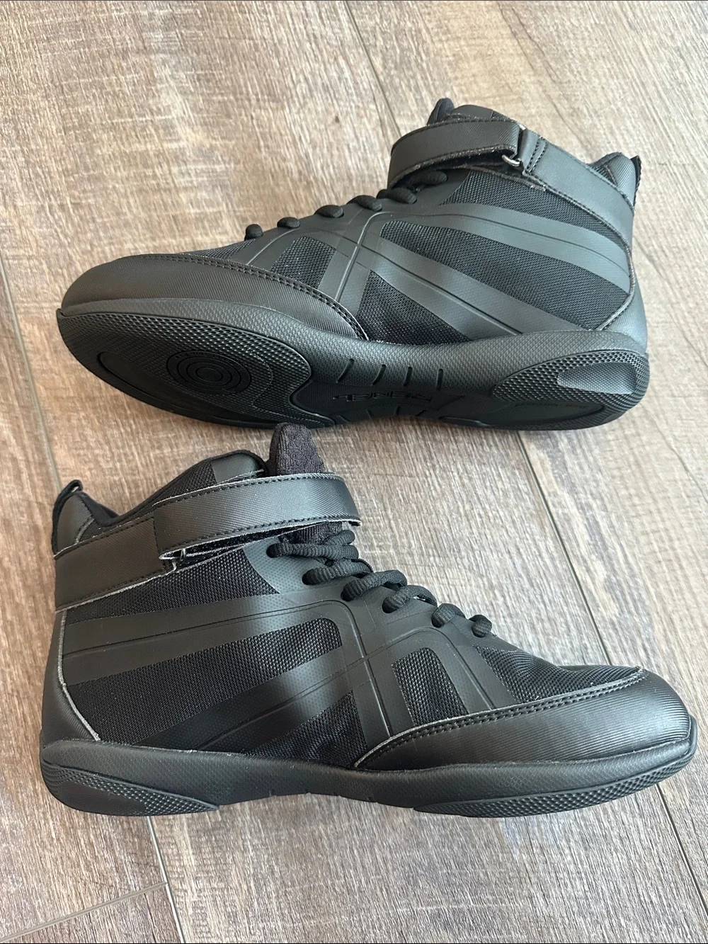 rebels Black High-Top Lace & Strap Athletic Sneakers